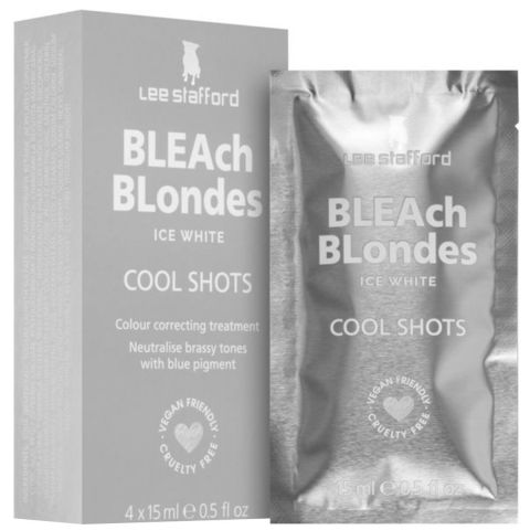 Lee Stafford - Bleach Blondes - Ice White - Cool Shots - Treatment voor Platinum Blond Haar - 4 x 15 ml