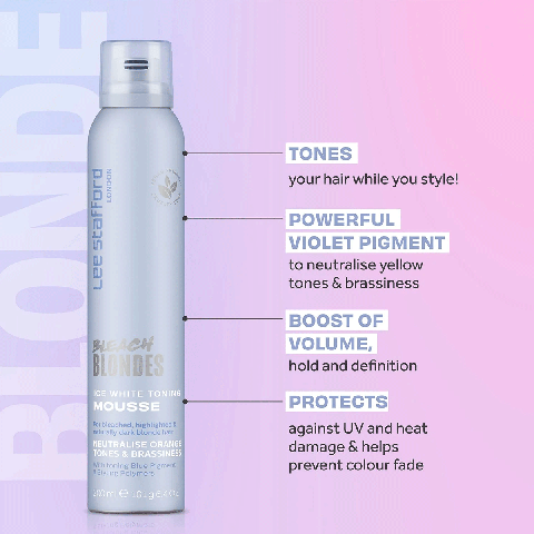 Lee Stafford - Bleach Blondes - Ice White Toning Mousse - 200 ml