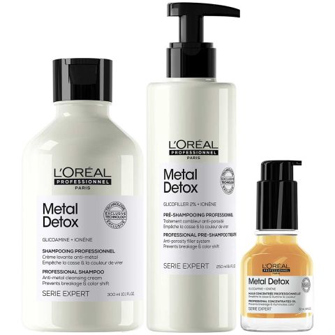 L'Oréal Professionnel - Metal Detox Pre-Shampoo + Shampoo + Oil - Set