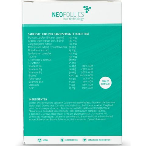 Neofollics - Tabletten zur Unterstützung des Haarwachstums - 100 Stück