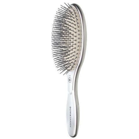 Olivia Garden - Care Oval - Nylon Haarborstel - Silver 