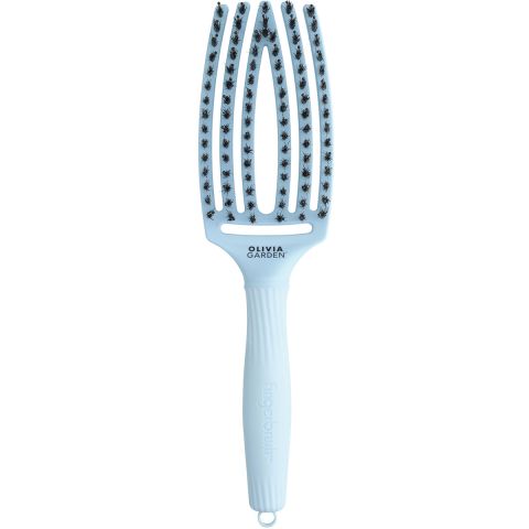 Olivia Garden FingerBrush Boar&Nylon Pastel Blue New