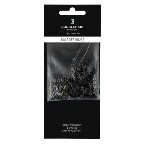Balmain - DoubleHair - Länge & Volumen Haarverlängerungsringe - 100 Stück - Schwarz