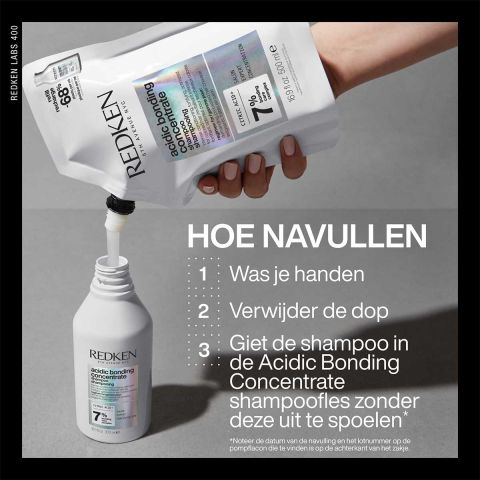 Redken - Acidic Bonding Concentrate Shampoo 300 ml + Refill 500 ml - Set