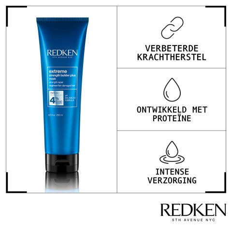 Redken - Extreme - Strength Builder Plus Mask - Stärkungsmaske für geschädigtes Haar - 250 ml