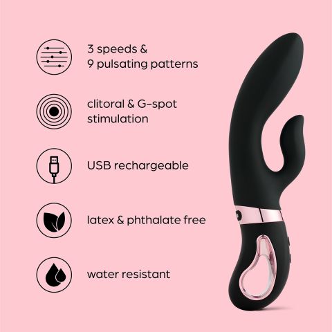 So Divine - Magic Rabbit Vibrator - Zwart