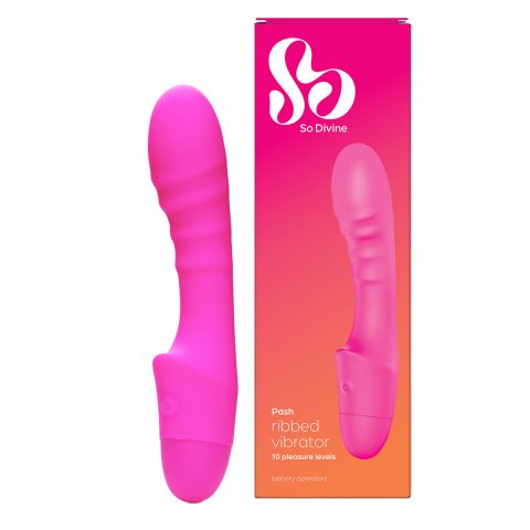 So Divine - Pash Ribbed Vibrator - Roze