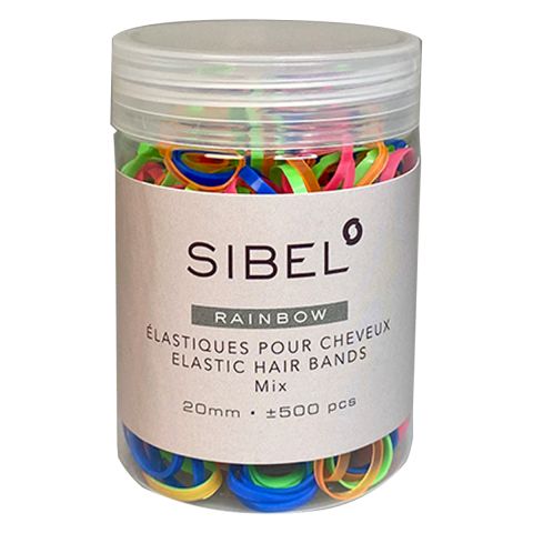Sibel - Gummibänder Rainbow - 500 Stück - 20 mm
