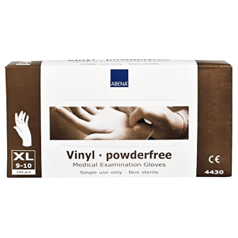 Abena - Vinylhandschuhe - Weiß - Puderfrei - Größe XL - 100 Stück