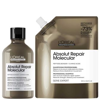 L'Oréal Professionnel Absolut Repair Molecular Shampoo 300 ml + Refill Shampoo 500 ml Vorteilsset