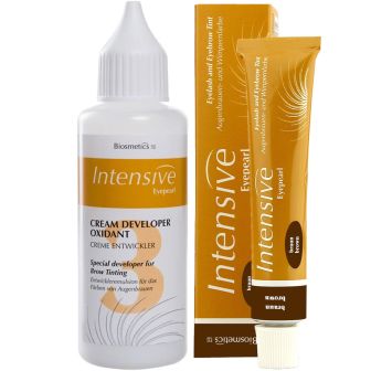 Biosmetics Intensiv Wimpernfarbe Braun & Creme Developer 3% Vorteilsset