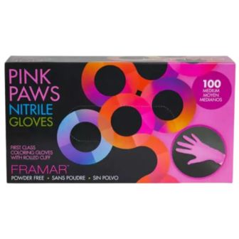 Framar - Pink Paws Nitril-Einweghandschuhe Medium - 100 St.