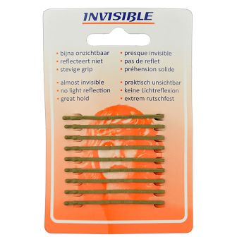 Invisible - Haarspangen kurz 50 mm Blond - 9 Stück