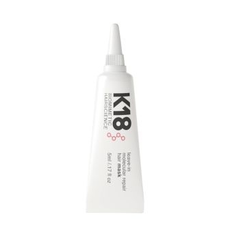 Witte tube K18 Leave-In Molecular Repair Hair Mask 5 ml met puntige dop