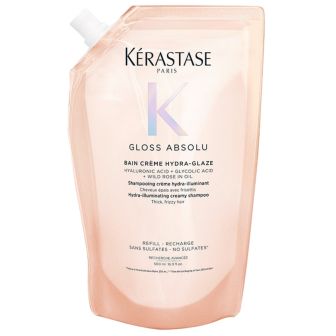 Kérastase Gloss Absolu Bain Riche Crème Hydra Glaze Refill Shampoo für dickes und krauses Haar 500 ml