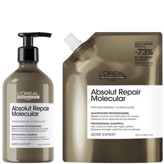 L'Oréal Professionnel Absolut Repair Molecular Shampoo 500 ml + Refill Shampoo 500 ml Vorteilspack