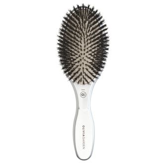 Olivia Garden - Care Oval - Wildschwein - Haarbürste - Silber