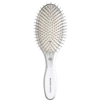 Olivia Garden - Care Oval - Nylon Haarbürste - Silver