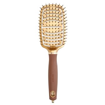 Olivia Garden - Expert Care - Nylon Haarbürste - Gold & Brown