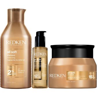 Redken All Soft Shampoo + Maske + Öl Sparset
