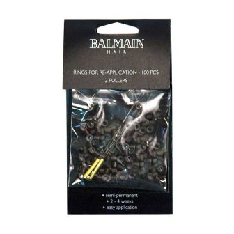 Balmain - DoubleHair - Länge & Volumen fixierende Ringe - 100 Stück - Braun