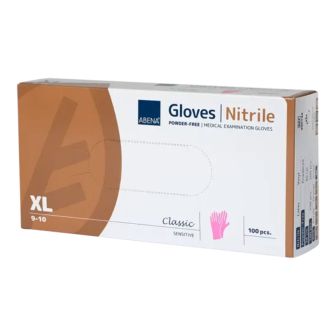 Abena - Nitrilhandschuhe Rosa Puderfrei - Größe XL - 100 Stück