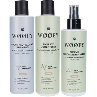 WØØFY Shampoo & Conditioner & Odour Neutralising Spray Coconut Vorteilsset