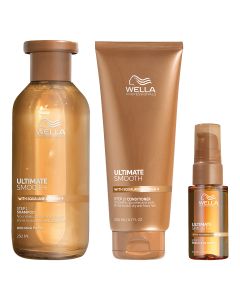Wella Professionals Ultimate Smooth shampoo conditioner oil serum voordeelset