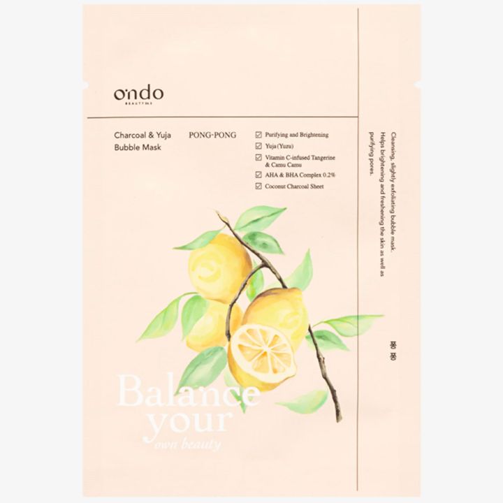 Ondo Beauty Charcoal & Yuja Bubble Maske 25gr