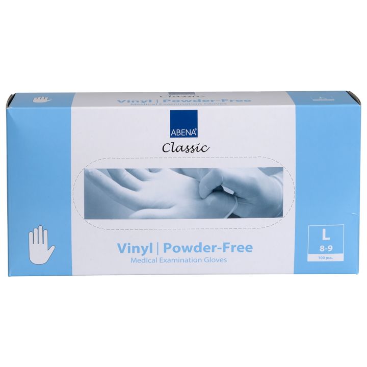 Abena - Vinyl Handschuhe - Weiß - ungepudert - Größe L - 100 Stück