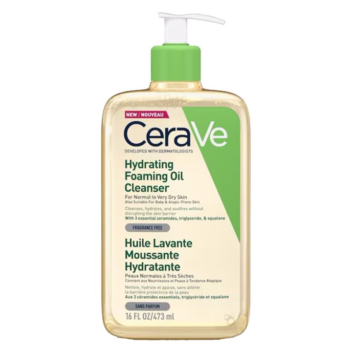 CeraVe Feuchtigkeitsspendender Schäumender Ölreiniger - 473 ml