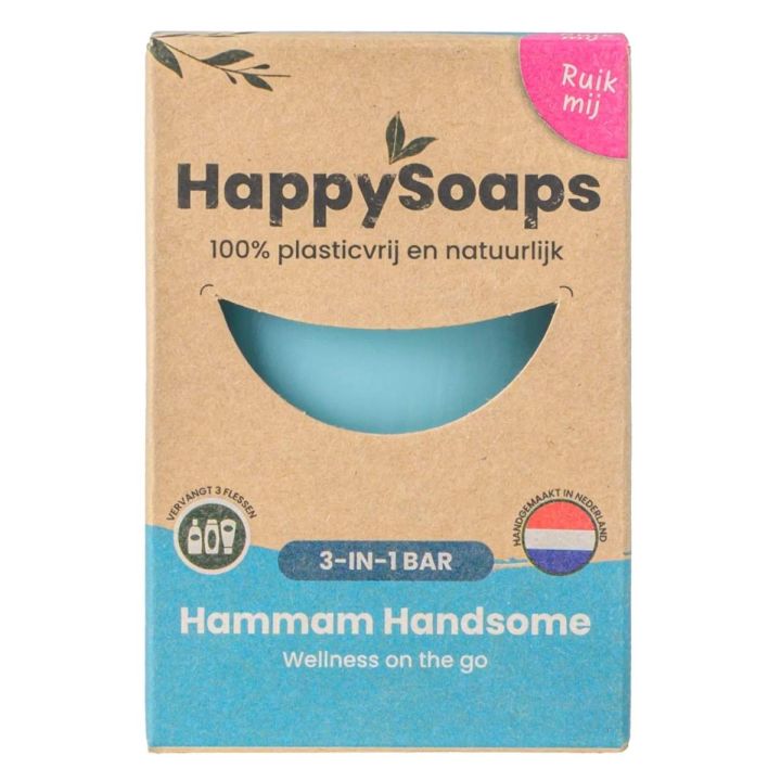 HappySoaps Hammam Gutaussehend 3 in 1 Seifenstück 70 gr