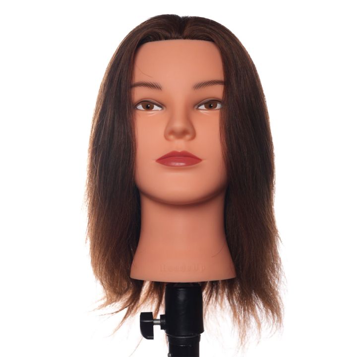 Heads-Up - Barbierkopf Connie - Braunes Haar - 30 cm