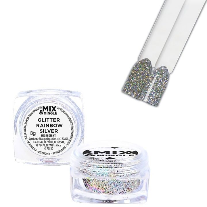 ibp - Mix & Mingle Glitzer - Regenbogen-Silber - 3 gr