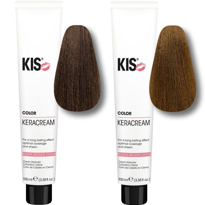 KIS Color KeraCream Color 5 N Lichtbruin & 7 N Middelblond Haarfarbe