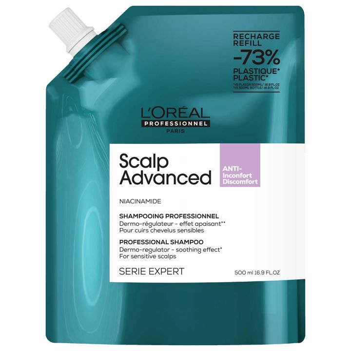 L'Oréal Professionnel Scalp Advanced Anti Discomfort Shampoo Refill für empfindliche Kopfhaut 500 ml
