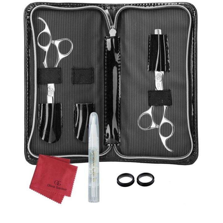 Olivia Garden - SilkCut Scherenset 5,5 Zoll - Schwarzes Etui