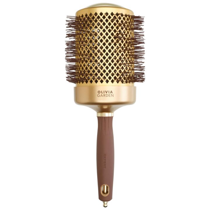 Olivia Garden - Blowout Shine Wavy - Gold & Brown - Haarbürste - 80 mm