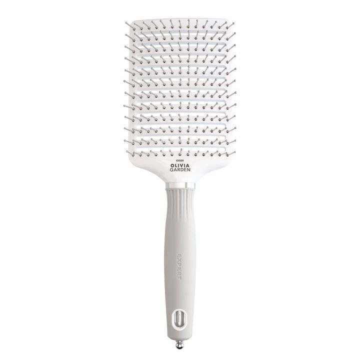Olivia Garden - Expert Care Vent - Nylon - Silver - Haarbürste - L