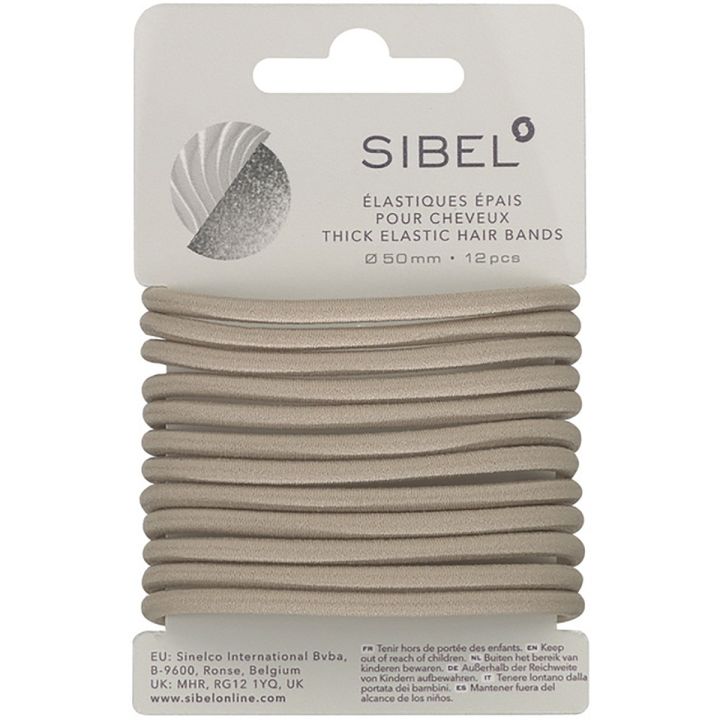 Sibel - Thick Elastic Hair Bands - Blonde - 12 Stck.