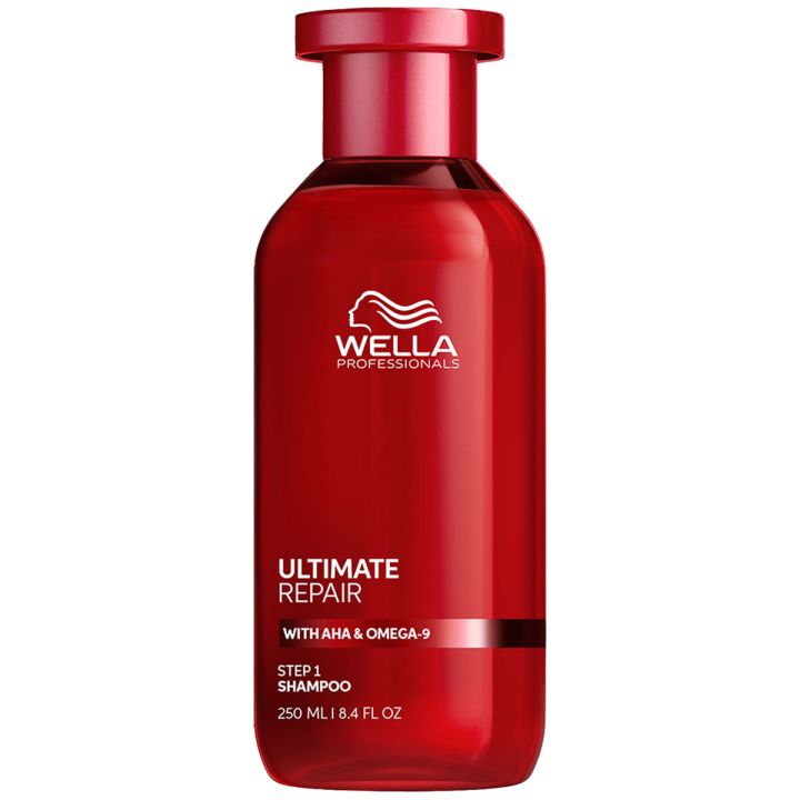 Wella Professionals Ultimate Repair Shampoo in rode fles van 250 ml met schroefdop