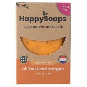 HappySoaps Body Wash Bar Oil You Need is Argan 100 gr