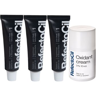 RefectoCil Zwart 3 stuks met Oxidant Voordeelset