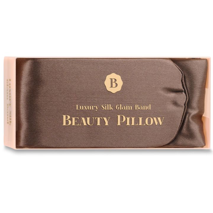 Beauty Pillow Luxury Silk Glam Band Brown