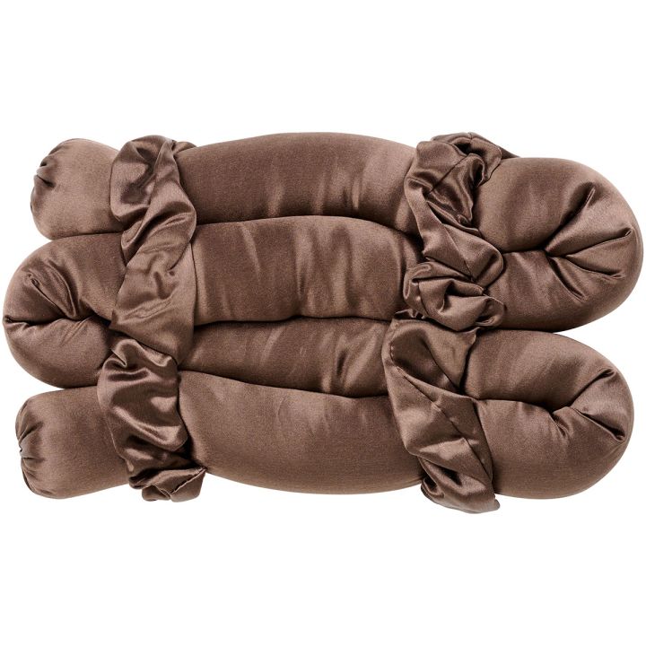Beauty Pillow Luxury Silk Heatless Curls Brown