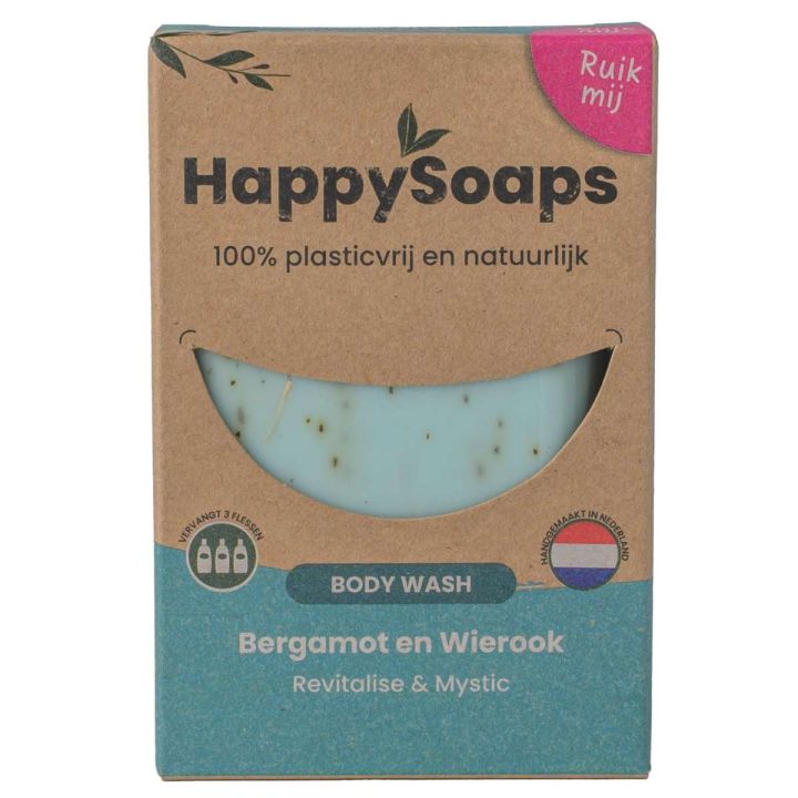 HappySoaps Body Wash Bar Bergamot & Weihrauch 100 gr
