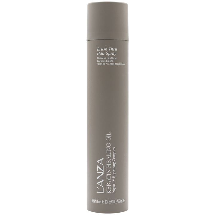 lanza keratin healing oil brush thru hairspray