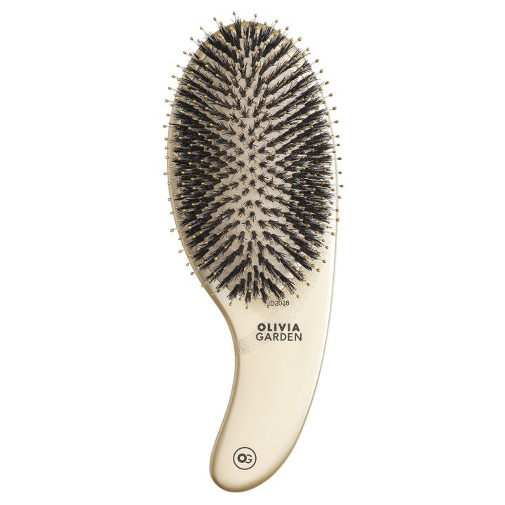 Olivia Garden - Curve - Wildschwein & Nylon - Haarbürste - Gold