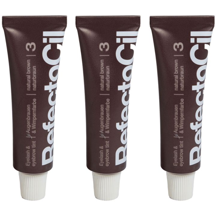 RefectoCil Bruin 3 stuks Voordeelset