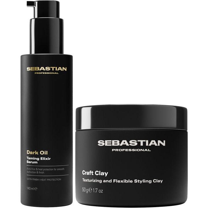 Sebastian Taming Elixir & Craft Clay voor soepel haar met textuur en een zachte finish